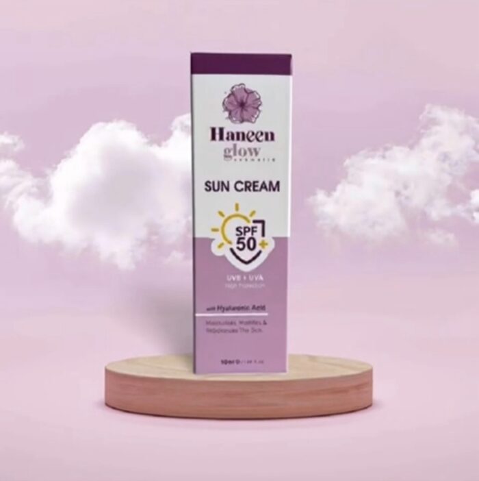 Haneen Glow SPF50+ Sun Cream with Hyaluronic Acid – High Protection & Hydration