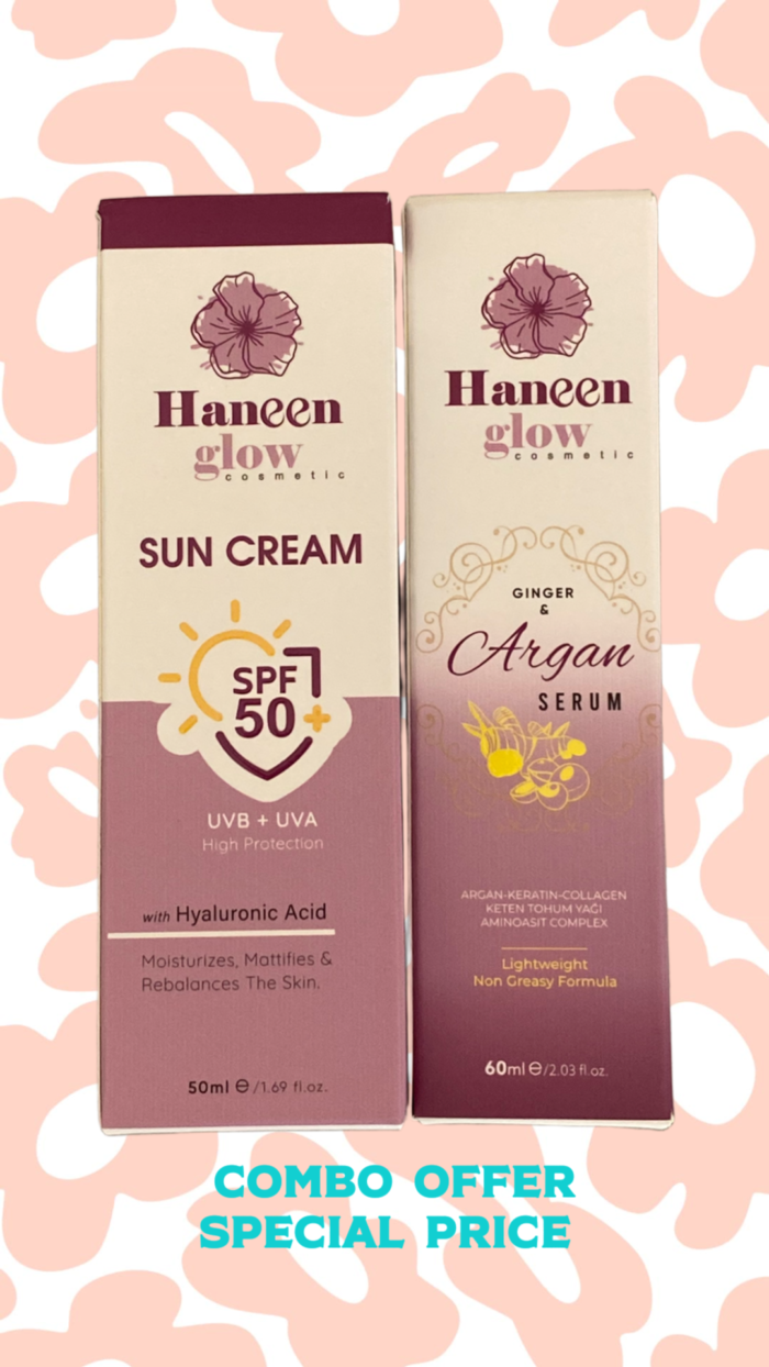 Haneen Glow Sun & Hair Combo
Protection for Your Skin – Nourishment for Your Hair
